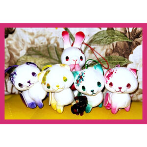 KITAN CLUB Hana Neko Usagi Flower Cat Rabbit Limited Plush Mascot Gacha Lot